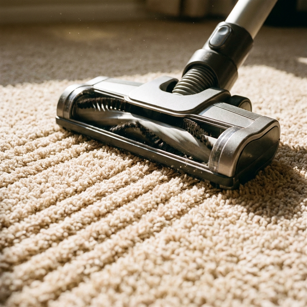 Professional cleaner at work